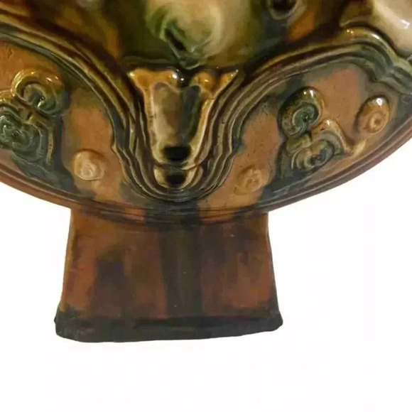 Antique Chinese Possible Tang Sancai Porcelain Pottery Phoenix Decorative Jar - Picture 12 of 16